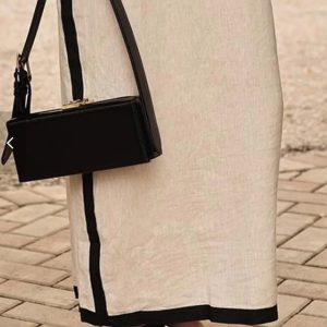 Cotton & Linen Contrast Binding Long Dress - Y2K Aesthetic Chic for Effortless Style