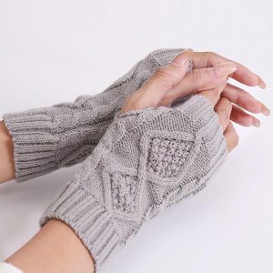 Cozy 9-Color Jacquard Knitting Gloves for Y2K Fashion and Aesthetic Outfits