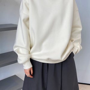 Cozy Alcinia Loose Thick Sweater for Y2K Aesthetic and Grunge Style Outfits