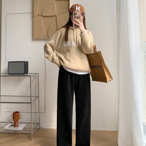 Cozy Jailey Fleece Pants for Y2K Aesthetic and Comfy Casual Outfits