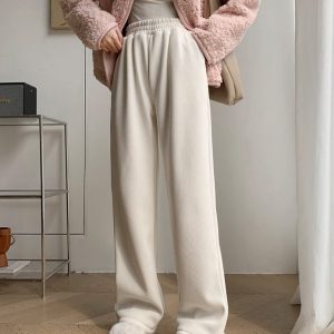 Cozy Jailey Fleece Pants for Y2K Aesthetic and Comfy Casual Outfits