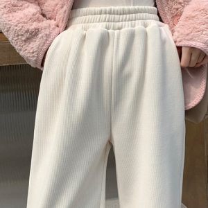 Cozy Jailey Fleece Pants for Y2K Aesthetic and Comfy Casual Outfits