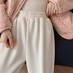 Cozy Jailey Fleece Pants for Y2K Aesthetic and Comfy Casual Outfits