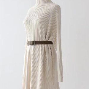 Cozy Loose Knitted Dress for Y2K Fashion Lovers - Perfect for Aesthetic Outfits