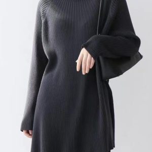 Cozy Loose Knitted Dress for Y2K Fashion Lovers - Perfect for Aesthetic Outfits