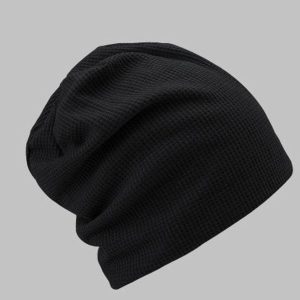 Cozy Solid Color Knitted Beanie for Y2K Fashion and Aesthetic Outfits