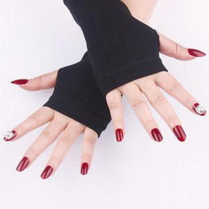 Cozy Solid Color Knitting Gloves for Y2K Aesthetic and Grunge Style Outfits