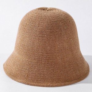 Cozy Solid Knitting Bucket Hat for Y2K Aesthetic and Grunge Style Outfits