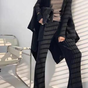 Cozy Y2K Knitted Trousers for Comfy Aesthetic Outfits and Grunge Style Looks