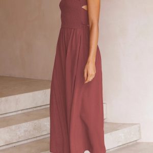 Crisscross Tie-Back Midi Dress in Y2K Style for Coquette Aesthetic and Cute Outfits