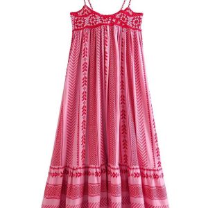 Crochet Patchwork Tassel Cami Dress - Y2K Aesthetic Boho Style for Trendy Outfits