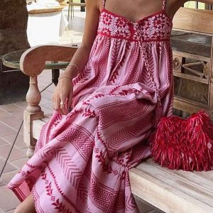 Crochet Patchwork Tassel Cami Dress - Y2K Aesthetic Boho Style for Trendy Outfits