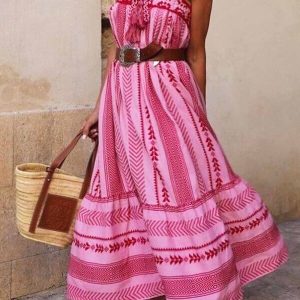 Crochet Patchwork Tassel Cami Dress - Y2K Aesthetic Boho Style for Trendy Outfits