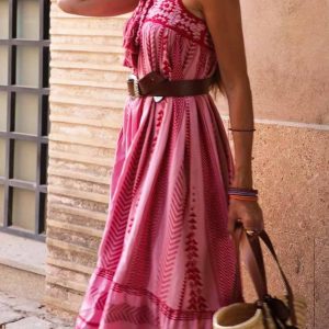 Crochet Patchwork Tassel Cami Dress - Y2K Aesthetic Boho Style for Trendy Outfits