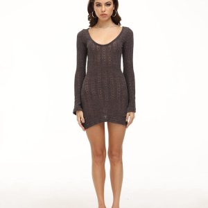 Dawn Aether Y2K Square Neck Dress - Cute Coquette Aesthetic for Effortless Style