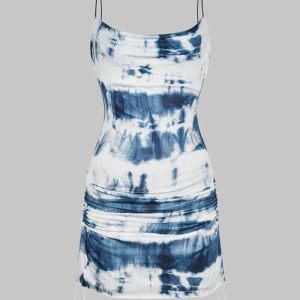 Dreamy Sea Cami Dress - Y2K Aesthetic Slip Dress for Coquette and Soft Girl Styles