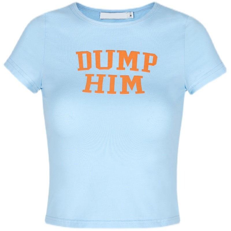 DUMP HIM Crop Top - Y2K Fashion Statement for Summer Outfits & Grunge Aesthetic