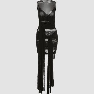 Earth Spirit Draped Dress: Embrace Y2K Aesthetic with Coquette Style and Effortless Elegance