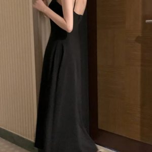 Elegant A-Line Vintage Long Dress for Women - Solid Sleeveless Wedding & Evening Party Dress