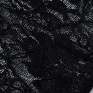 Elegant Black Lace Floral Ribbon Strapless Dress with Slit for Y2K Coquette Aesthetic