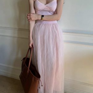 Elegant Graceful Ballet Lace Strap Dress - Y2K Aesthetic Inspired Fashion Piece