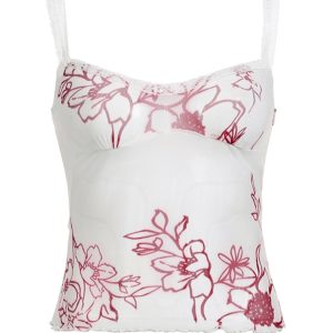 Estrella Y2K Floral Print Mesh Top - Cute Coquette Aesthetic for Trendy Outfits