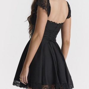 Euboea Y2K Sweetheart Mini Dress - Cute Coquette Aesthetic for Trendy Outfits