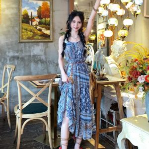 Fairy Retro Y2K Chiffon Dress for Travel & Vacation - Cute Sling Style Outfit