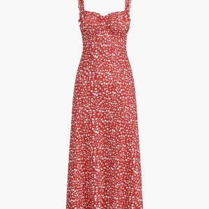 Floral Cami Midi Dress - Bohemian Vacation Style for Effortless Y2K Aesthetic