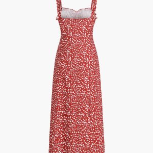 Floral Cami Midi Dress - Bohemian Vacation Style for Effortless Y2K Aesthetic