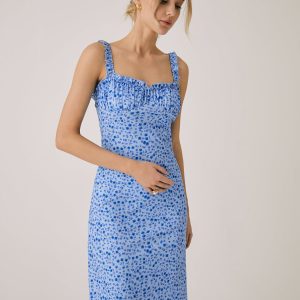 Floral Cami Midi Dress - Bohemian Vacation Style for Effortless Y2K Aesthetic