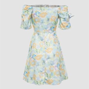 Floral Fields Y2K Tea Dress - Cute Coquette Aesthetic for Effortless Style