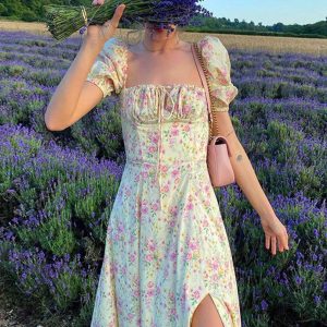 Floral Print Backless Corset Maxi Dress - Y2K Aesthetic Summer Vibes for Trendy Outfits