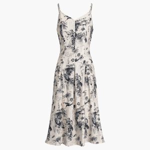 Floral Print Boho Midi Dress - Y2K Aesthetic with Vintage Charm and Cozy Vibes