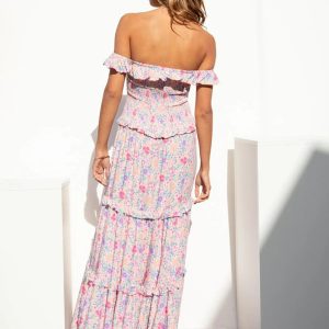 Floral Print Bust-Wrapped Dress - Fresh & Sweet Y2K Aesthetic for Effortless Style