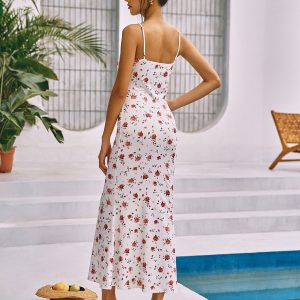 Floral Print Cami Long Dress - Y2K Aesthetic Summer Vibes for Coquette Style Lovers