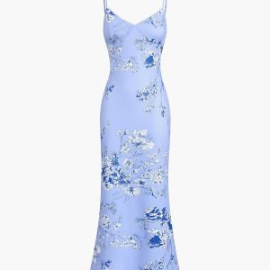 Floral Print Cami Maxi Dress - Y2K Aesthetic Summer Vibes for Cute Outfits