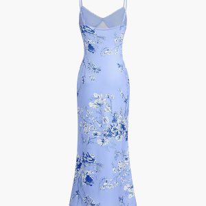 Floral Print Cami Maxi Dress - Y2K Aesthetic Summer Vibes for Cute Outfits