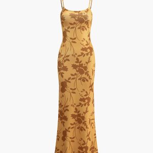 Floral Print Cami Maxi Dress - Y2K Aesthetic Summer Vibes for Cute Outfits