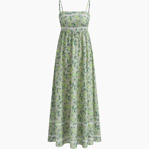 Floral Print Cami Maxi Dress - Y2K Aesthetic Summer Vibes for Cute Outfits