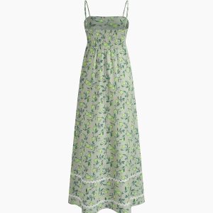 Floral Print Cami Maxi Dress - Y2K Aesthetic Summer Vibes for Cute Outfits