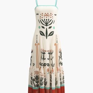 Floral Print Cami Midi Dress - Y2K Aesthetic Summer Style for Effortless Chic