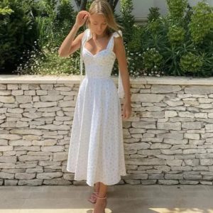 Floral Print Sleeveless Thigh Cami Dress - Y2K Fashion Backless Lace-Up Summer Slip Dress