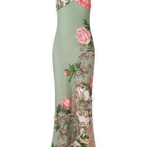 Floral Print V-Neck Sleeveless Sling Dress - Y2K Summer Cocktail Party & Streetwear Sundress