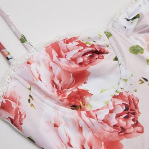 Floral Sweetheart Neck Y2K Aesthetic Slim Long Dress for Coquette Style Outfits