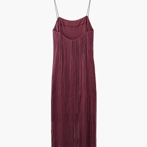 Florence Fringed Open Back Mini Dress - Y2K Aesthetic with Coquette Style Flair