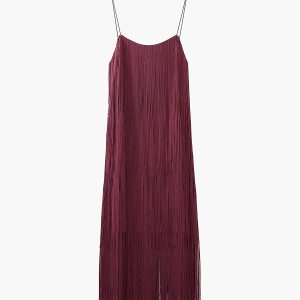 Florence Fringed Open Back Mini Dress - Y2K Aesthetic with Coquette Style Flair