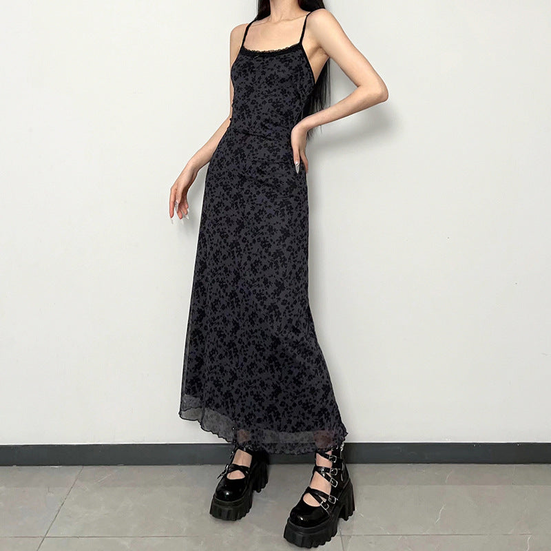 Generous Collar Y2K Aesthetic Slim Maxi Dress for Chic and Stylish Outfits