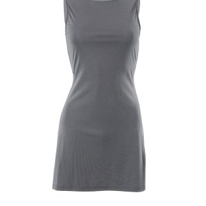 Grey Crew Neck Y2K Aesthetic Pack Hip Tank Dress for Trendy Casual Outfits