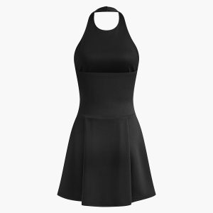 Halter Backless Mini Dress - Y2K Aesthetic Cute Dress for Stylish Outfits